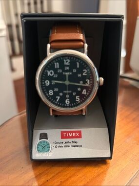 Timex unisex weekender leather watch
